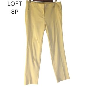 LOFT Women's Off White Cotton Blend 8P Slacks Trousers Pants Career Casual